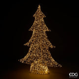 Christmas Tree Led Stripes 2.400 MicroLed H 150 Cm L 106 Cm L 22 Cm Gold