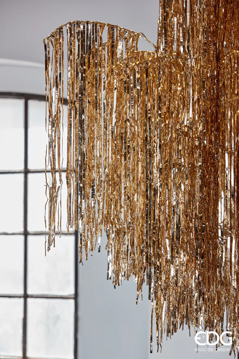 EDG Enzo De Gasperi Christmas Tree Led Fringes 600 Microled H 150 Cm D 90 Cm Champagne