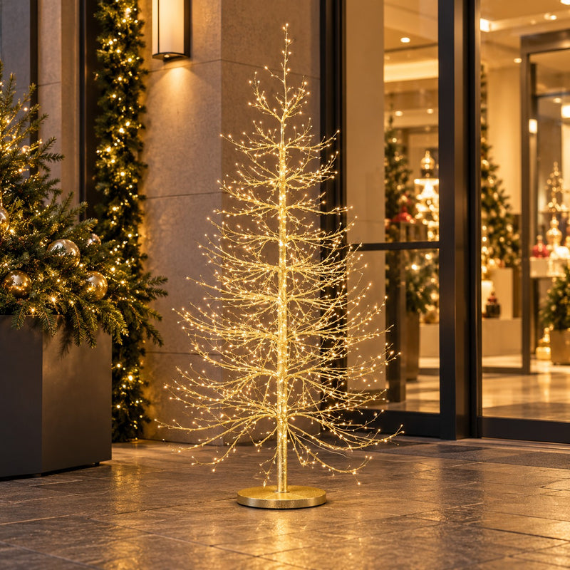 EDG Enzo De Gasperi Beech Christmas Tree Rich 1440 MicroLED H150 Ø105 cm IP44 – Outdoor Light-Up Tree