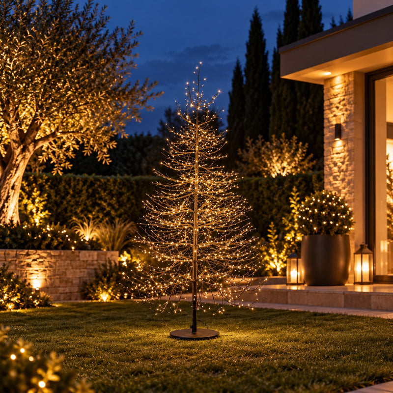 EDG Enzo De Gasperi Beech Christmas Tree Rich Black 1940 MicroLED H180 Ø115 cm IP44 – Outdoor Illuminated Christmas Tree