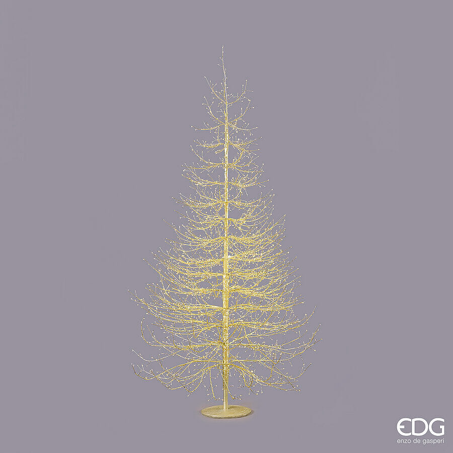 EDG Enzo De Gasperi Beech Christmas Tree Rich Gold 2690 MicroLED H210 Ø130 cm IP44 – Outdoor Illuminated Tree
