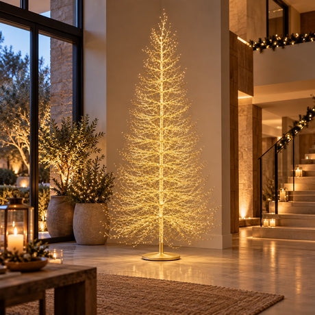 EDG Enzo De Gasperi Beech Christmas Tree Rich Gold 4060 MicroLED H240 Ø150 cm IP44 – Outdoor Illuminated Christmas Tree