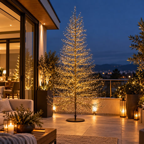 EDG Enzo De Gasperi Beech Christmas Tree Rich Black 4060 MicroLED H240 Ø150 cm IP44 – Outdoor Illuminated Tree