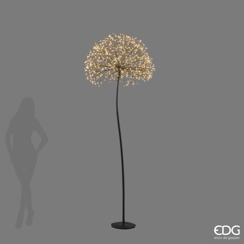 EDG Enzo De Gasperi Tarassaco Luminoso Nero 1200 LED H240 Ø60 cm IP44 – Decorazione Natalizia