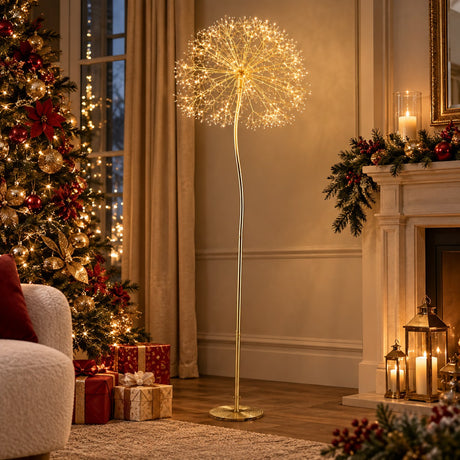 EDG Enzo De Gasperi Christmas Decoration Tarassaco Rich Gold 1200 LED H240 Ø60 cm IP44 – Luminous Decoration