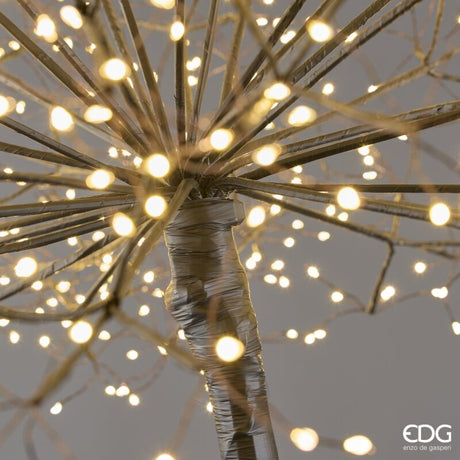EDG Enzo De Gasperi Dandelion Decoration Rich Black H240 Ø70 cm with MicroLED IP44 – Luminous Christmas Decoration