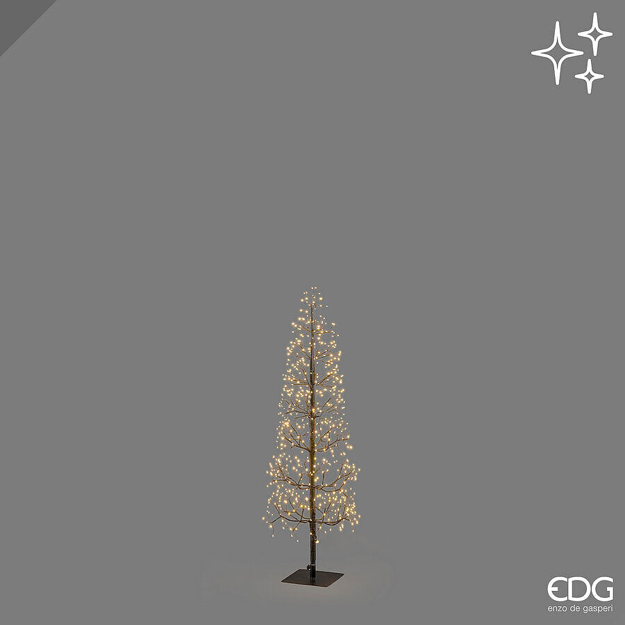 EDG Enzo De Gasperi Beech Christmas Tree Slim 528 LED H120 cm Black IP44 – Luminous Christmas Tree