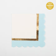 Givi Napkins with Scallop Chic 3 Ply 33 x 33 Cm Pack 16 Pcs Blue