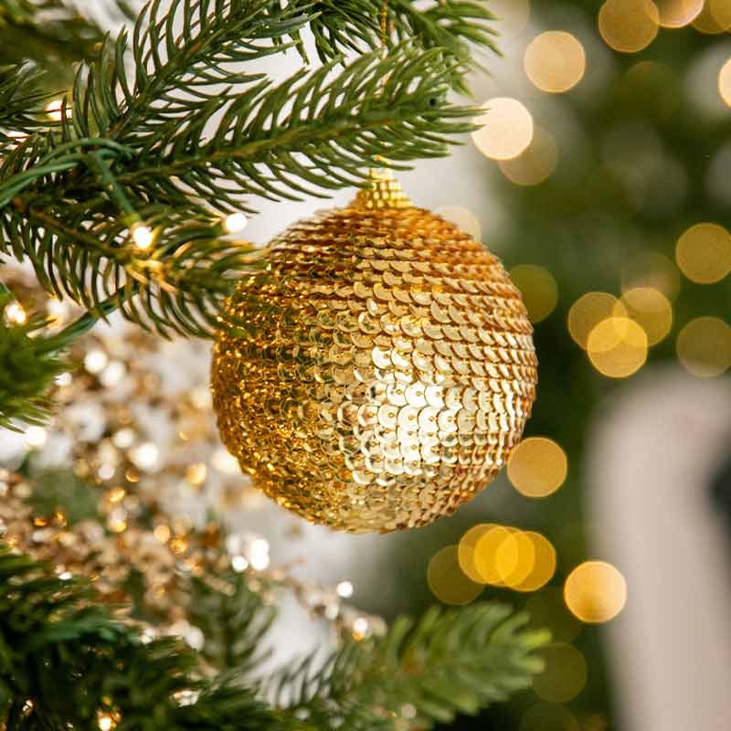 Christmas Decoration Ball Scales D 8 Cm Gold