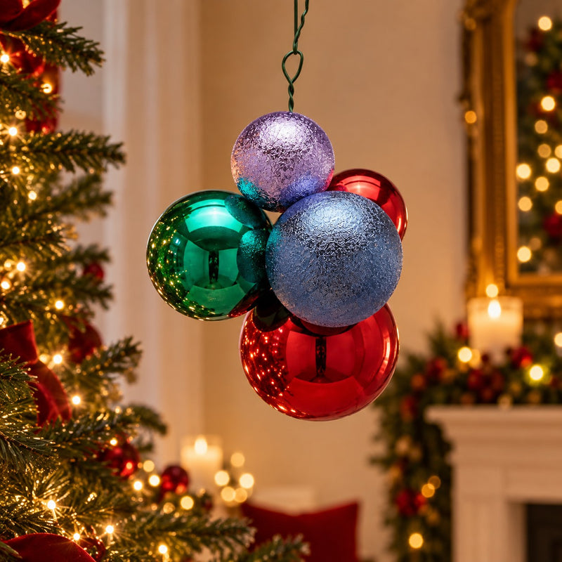 EDG Enzo De Gasperi Christmas Decoration Cluster 5 Pcs Groove Mix - Model 1