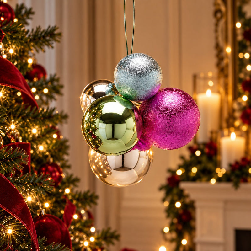 EDG Enzo De Gasperi Christmas Decoration Bunch 5 Pcs Groove Mix - Model 2