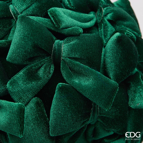 EDG Enzo De Gasperi Palla di Natale con Fiocchi Ø18 cm Verde – Addobbo per Albero di Natale