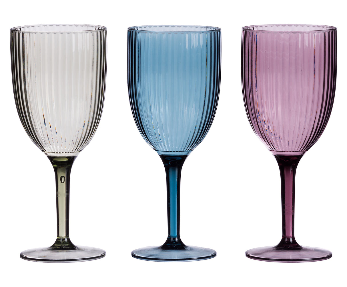 regalo italiano regalo italiano calice vino plastica pangar ass d 8 cm h 20 cm grigio blu o porpora 1 pz ean 8021785673670