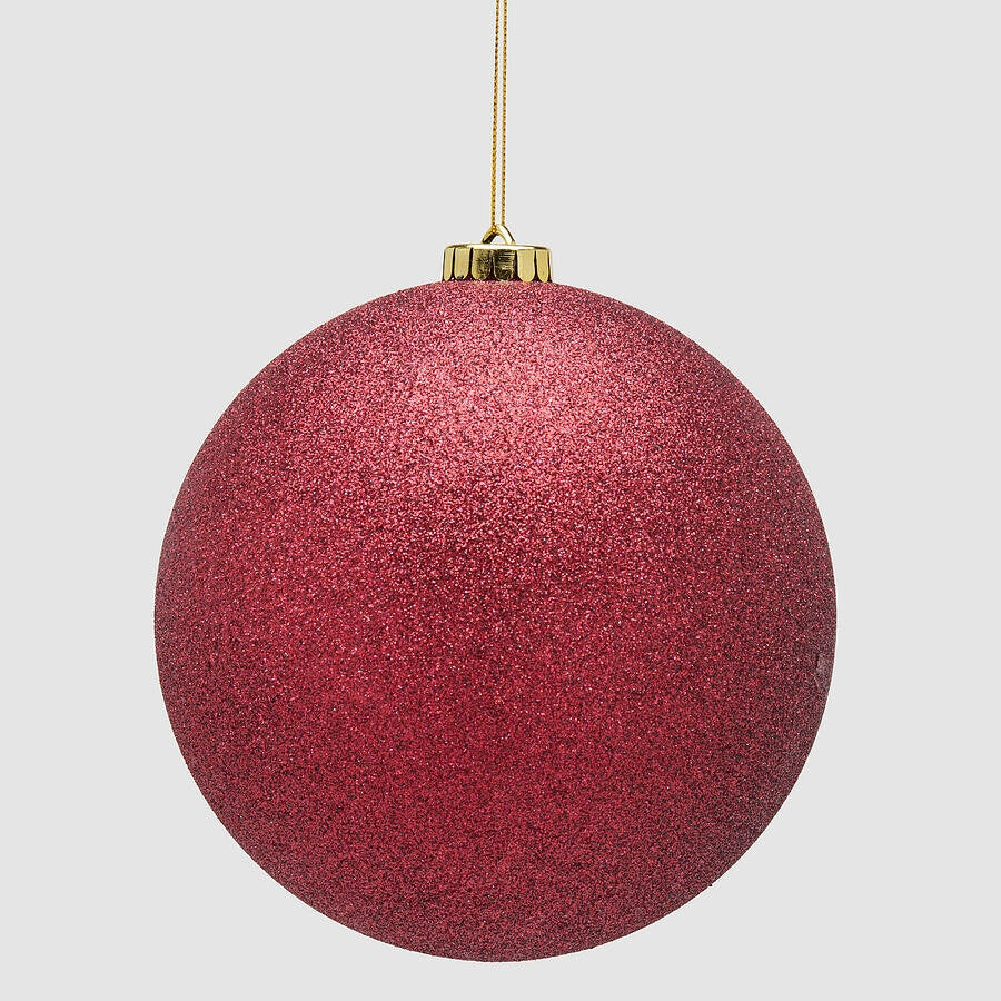 EDG Enzo De Gasperi Christmas Bauble Glitter Burgundy Ø15 cm – Christmas Decoration