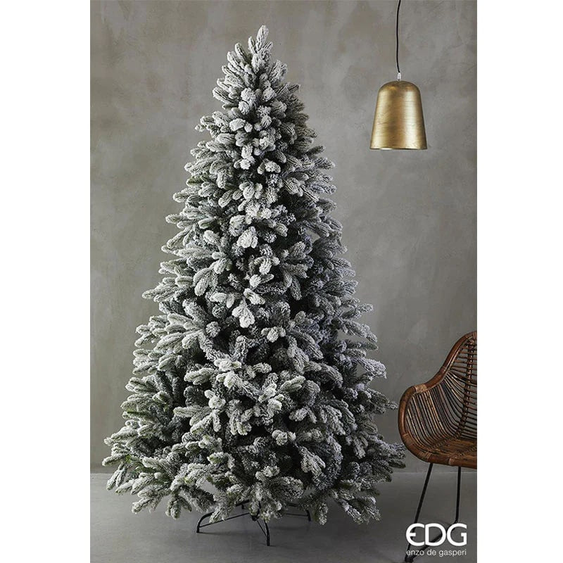 Snowy Merano Pine Christmas Tree H270 D163 (2386TIPS) White Green - LAST PIECE OFFER