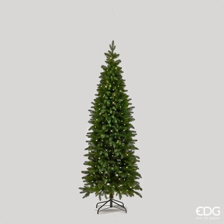 EDG Enzo De Gasperi Slim Green Pine Christmas Tree H 210 Cm D 81 Cm 480 MiniLed