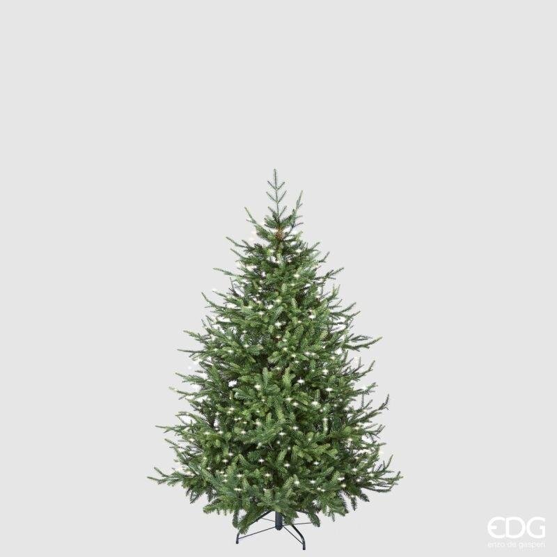 EDG Enzo De Gasperi Luxury Christmas Tree, Pine, H 180 cm, D 136 cm, with 3,000 Green LEDs