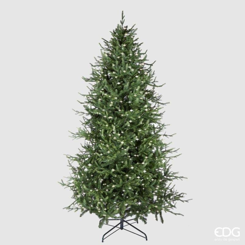 EDG Enzo De Gasperi Luxury Christmas Tree, Pine, H 270 cm, D 163 cm, with 6,000 Green LEDs