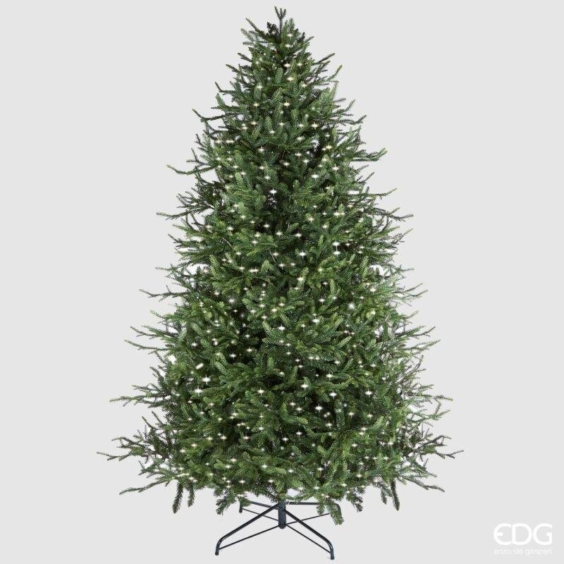 EDG Enzo De Gasperi Luxury Christmas Tree, Pine, H 300 cm, D 186 cm, with 7,000 Green LEDs