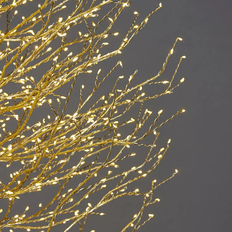 EDG Enzo De Gasperi Christmas Beech with Base 2,000 LEDs H 180 Cm D 90 Cm Gold