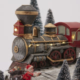 EDG Enzo De Gasperi Train Station with Led Christmas H 24 Cm 38 x 27 Cm Multicolor