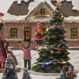 EDG Enzo De Gasperi Train Station with Led Christmas H 24 Cm 38 x 27 Cm Multicolor