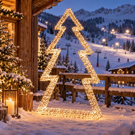 EDG Enzo De Gasperi Christmas Pine H150 cm 9600 MicroLED Ivory Warm Light – Illuminated Christmas Tree
