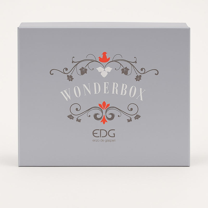 EDG Enzo De Gasperi Santa Claus Candle Holder Deco H 12 Cm Green Pink Gift Box