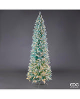 Snow-Covered Candy Pine Christmas Tree with 480 LEDs H 210 cm D 78 cm Tiffany - LAST PIECE OFFER