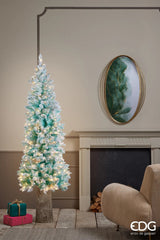 Snow-Covered Candy Pine Christmas Tree with 360 LEDs H 180 cm D 71 cm Tiffany - LAST PIECE OFFER