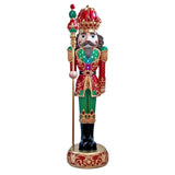 Poly Christmas Soldier with Led and Music H 184 Cm D 53 Cm Green Red, DISPLAY ITEM, COLLECTION IN STORE ONLY