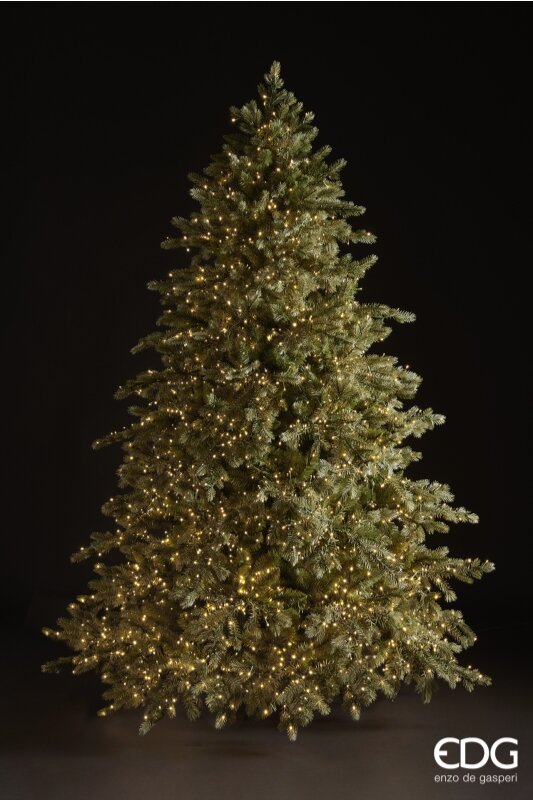 EDG Enzo De Gasperi Silver-Tipped Christmas Tree with 5,000 LEDs, Height 240 cm, Diameter 166 cm, IP44