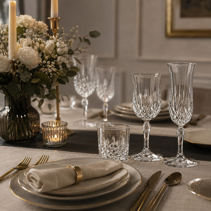 RCR Cristalleria Italiana Opera - Set of 18 Crystal Glasses