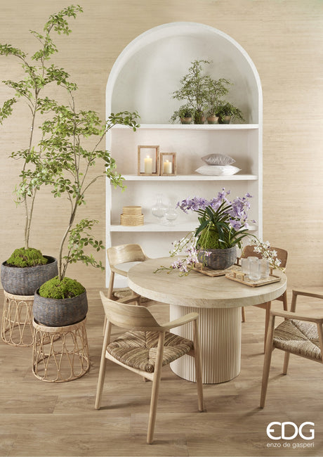 EDG Enzo De Gasperi Tivoli Round Sand Resin Stone Table