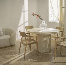 EDG Enzo De Gasperi Tivoli Round Sand Resin Stone Table