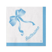 Big Party Paper Napkins Baptism 25 x 25 Cm Pack 20 Pcs Light Blue