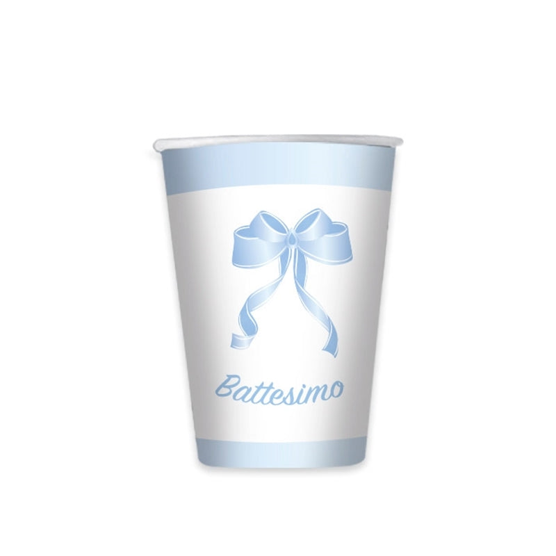 Big Party 8 Glasses 250ml Christening Sky Blue
