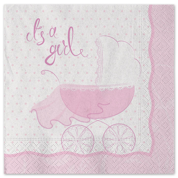 big party big party tovaglioli carta its a girl 33 x 33 cm cf 20 pz rosa ean 8020834745597