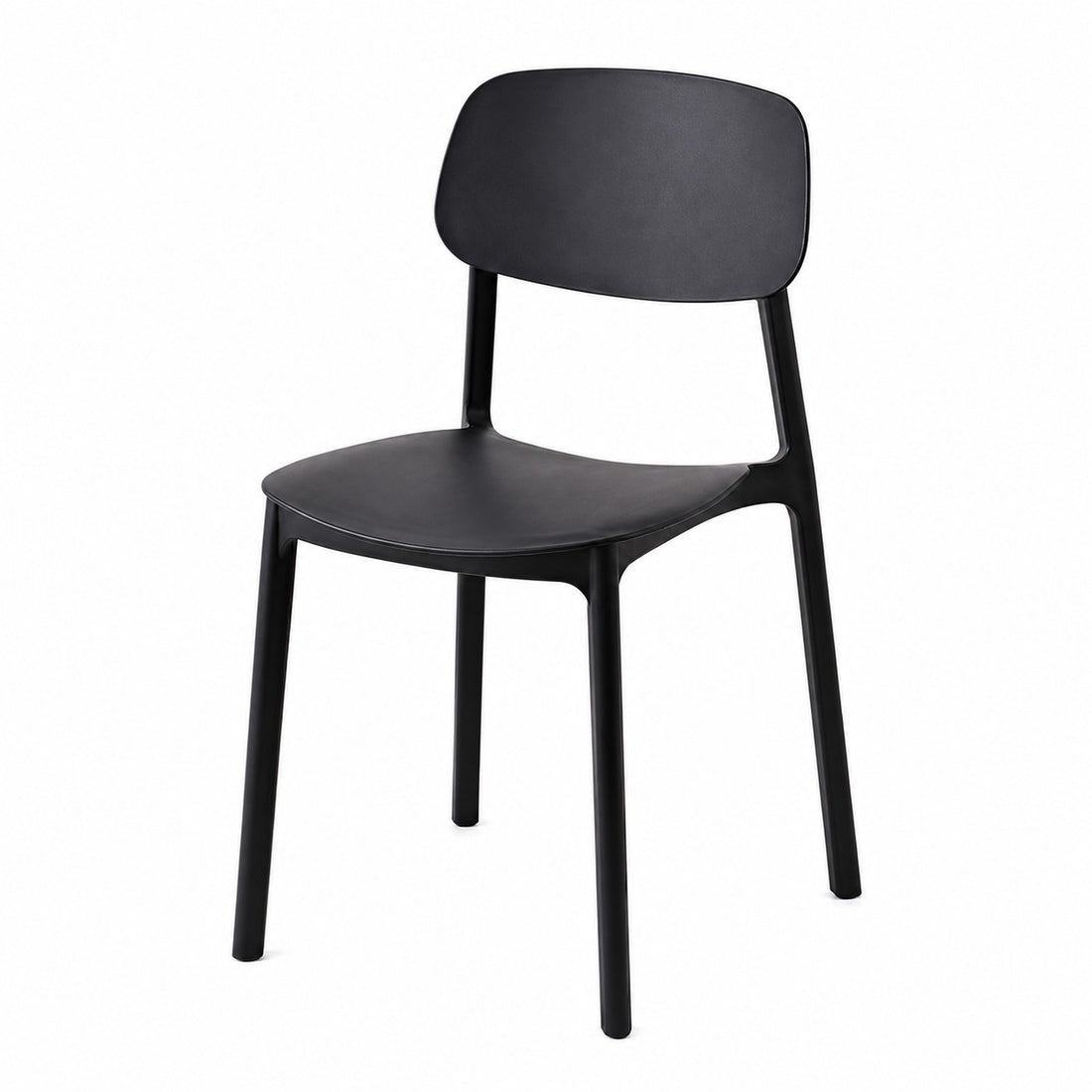L'Arcolaio Francy Polypropylene Black Stackable Chair