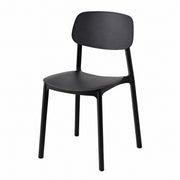 L'Arcolaio Francy Polypropylene Black Stackable Chair