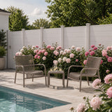 L'Arcolaio Set Giardino Ponza Tortora: 2 Poltrone e Tavolino UV