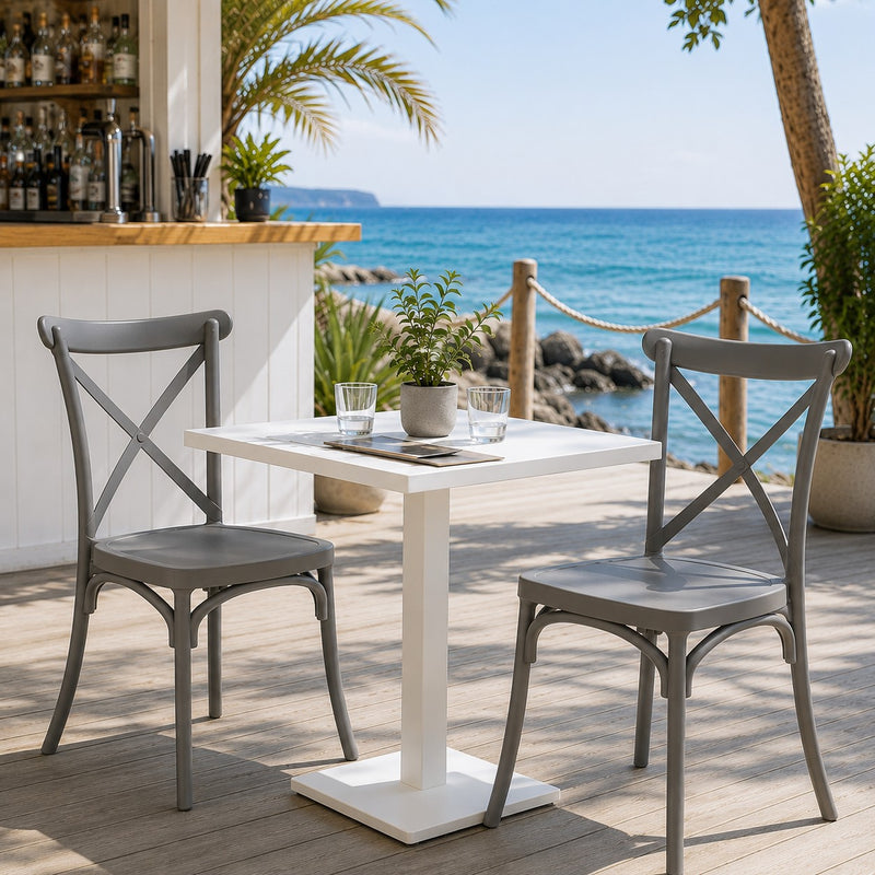 L'Arcolaio Cross Campagnola Chair Dove Grey - Durable Polypropylene