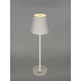 L'Arcolaio Rechargeable Touch LED Lamp H 38 Cm 10 x 10 Cm IP54 Round Pro White