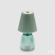 edg enzo de gasperi lampada da tavolo plisse con led h 22 cm d 115 cm ip 20 acqua scatola regalo ean 8059824520111