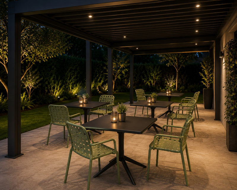 L'Arcolaio Folding Table Black Top 70x70x75 cm