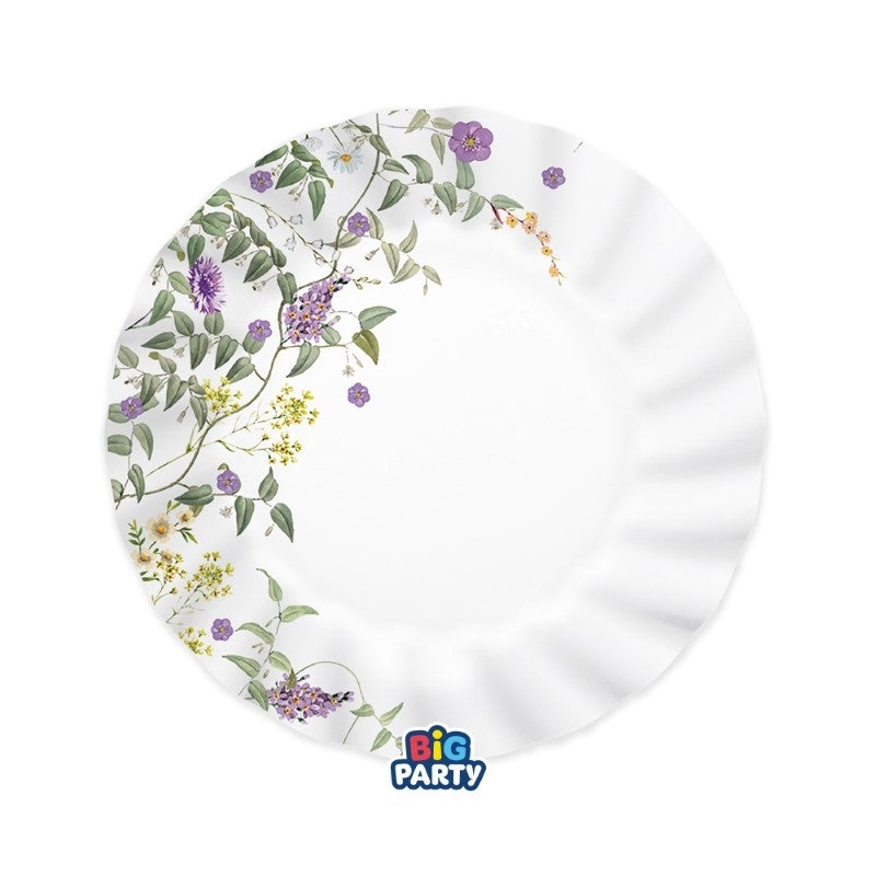 Big Party 6 Plates 20 cm Flowers Garden