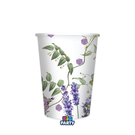 Big Party 6 Glasses 250cc Flowers Garden