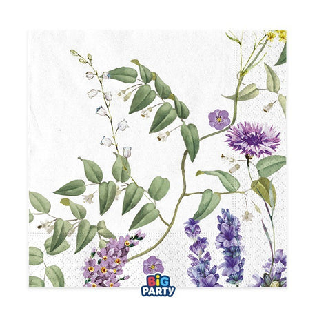 Big Party 16 Napkins 33 x 33 cm Flowers Garden