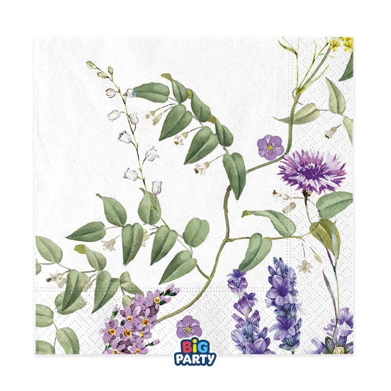 Big Party 16 Napkins 33 x 33 cm Flowers Garden