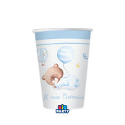 Big Party Paper Cups Christening Bear 250 Cc Pack 6 Pcs Light Blue